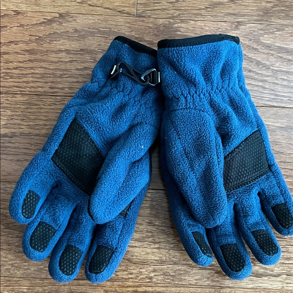 The North Face Blue Fleece Winter Gloves